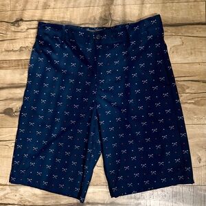 Slazenger Kids Golf Shorts Blue Golf Clubs and Stars Print Size XL